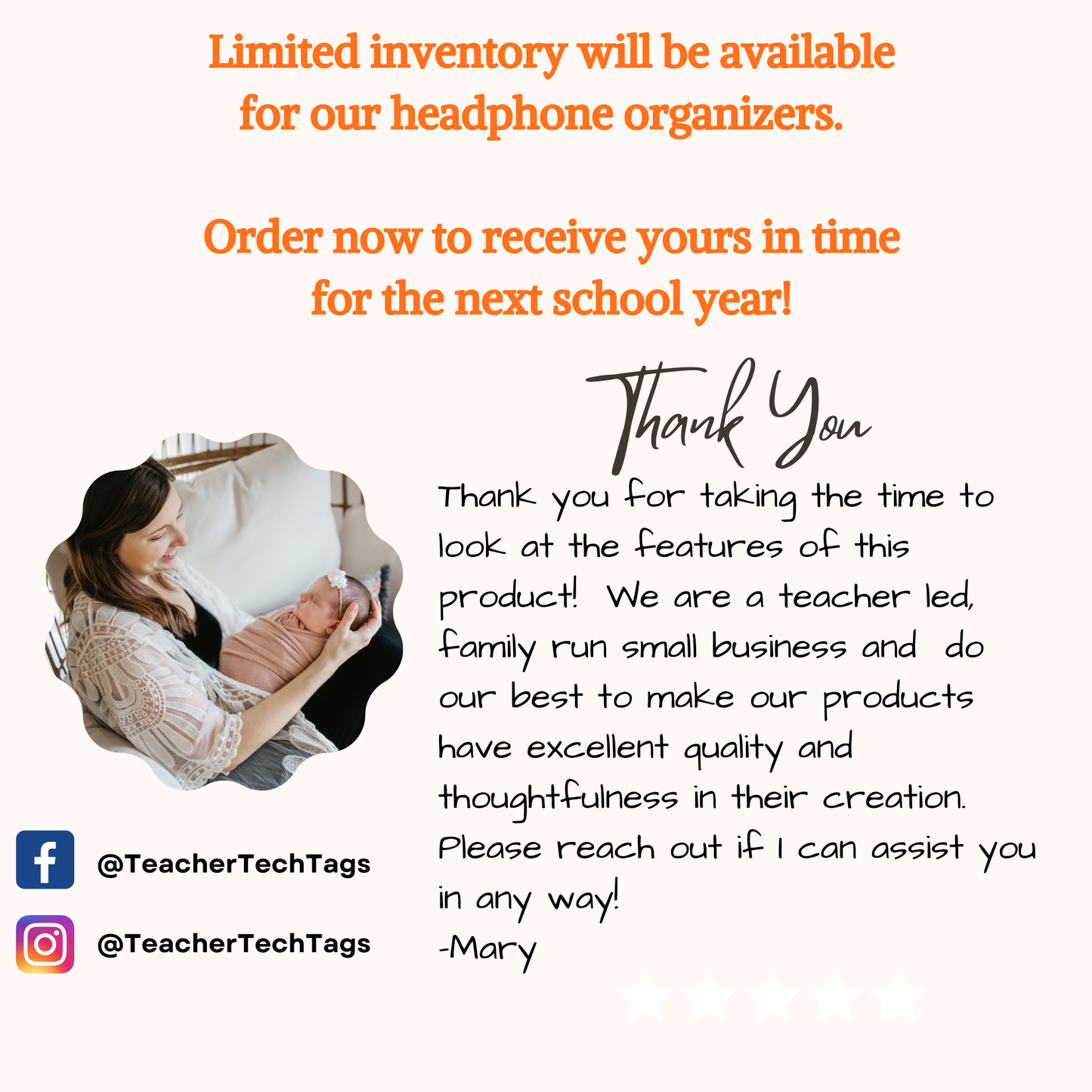 Classroom Headphone Organizer Pocket Chart for Elementary Classrooms