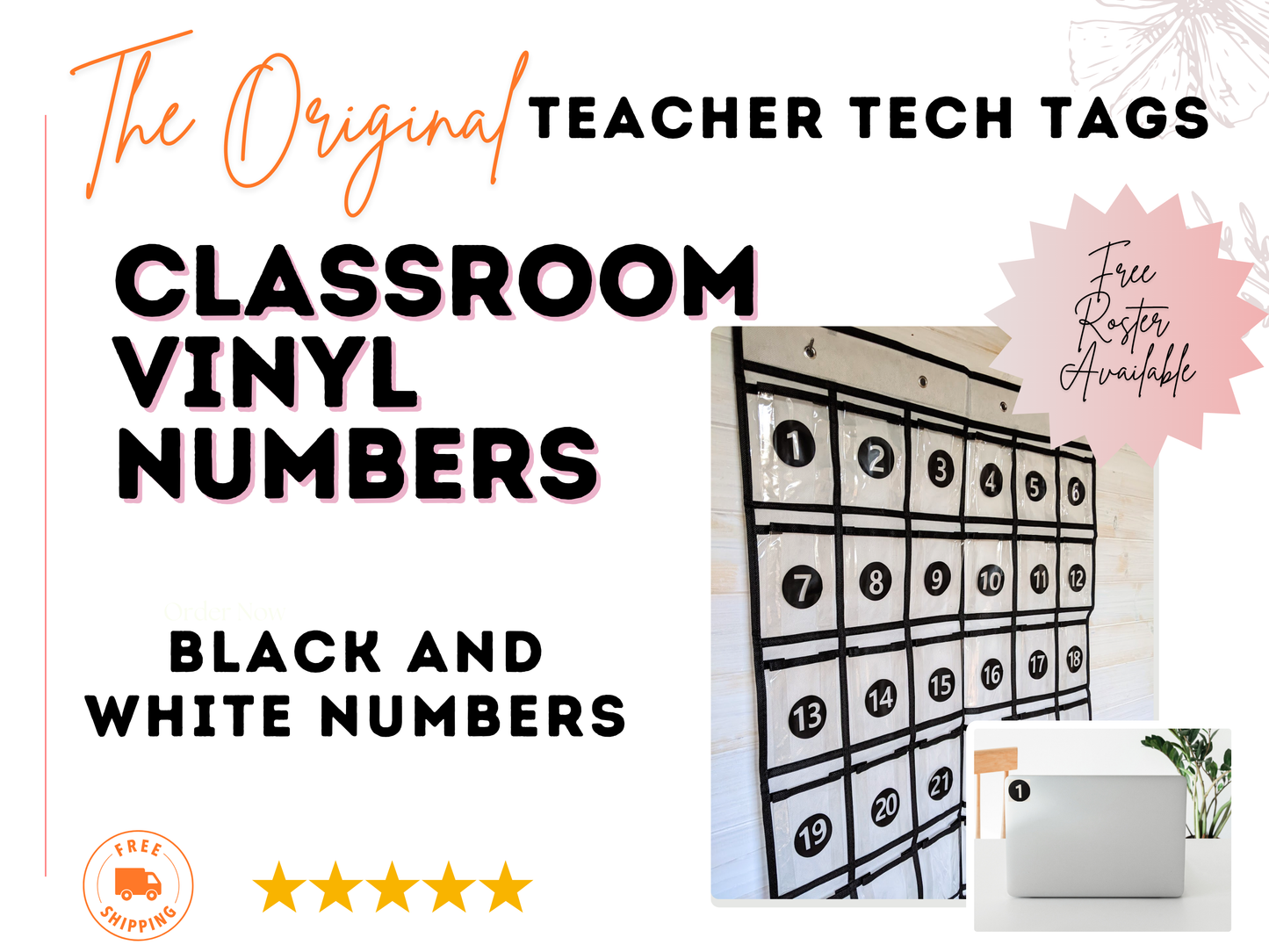 Vinyl Classroom Number Decals