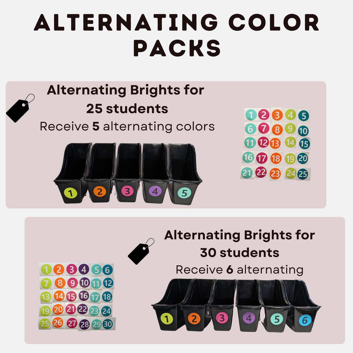 Colorful vinyl number decals for classroom cubbies and organization must have for teacher tool for classroom management routine elementary