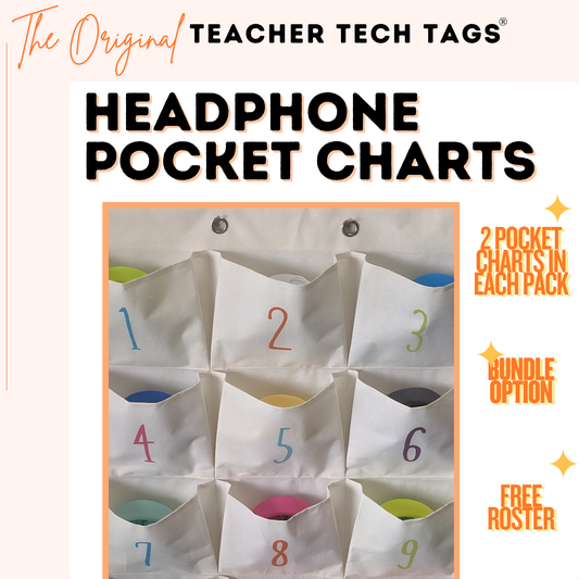 Classroom Headphone Organizer Pocket Charts