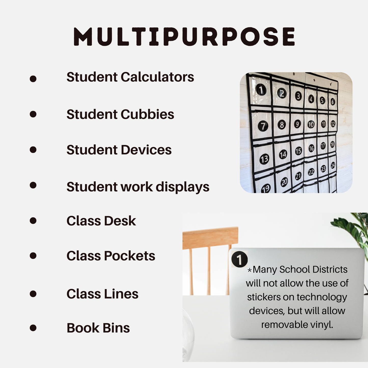 Colorful vinyl number decals for classroom cubbies and organization must have for teacher tool for classroom management routine elementary