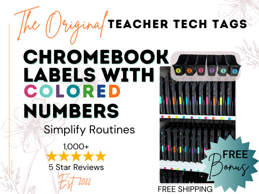 Classroom numbers and Chromebook Labels for classroom organization must have teacher tool for classroom management in elementary classroom