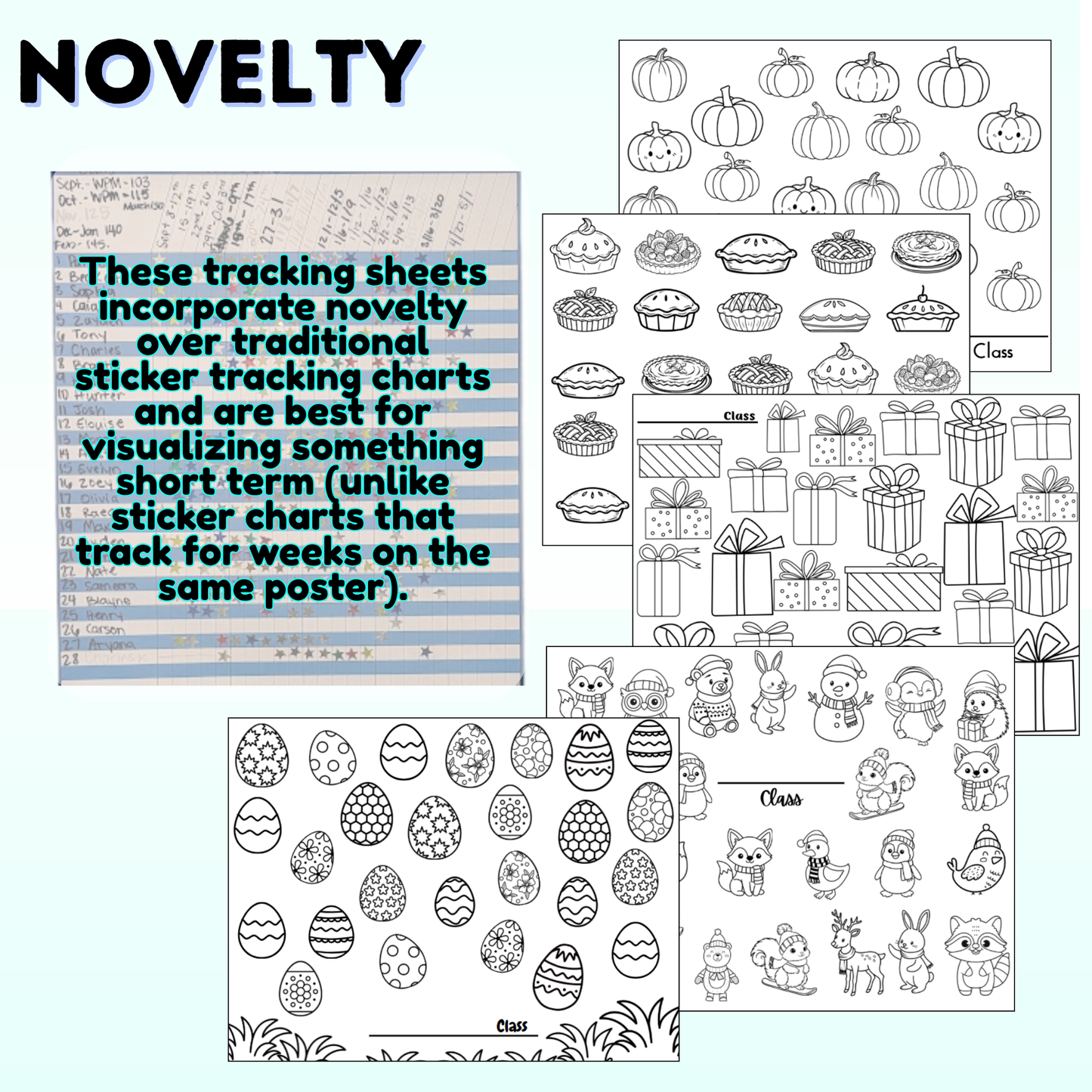 Classroom Goal Tracking Coloring Sheets | Printable Elementary Teacher Resource (Digital Download)