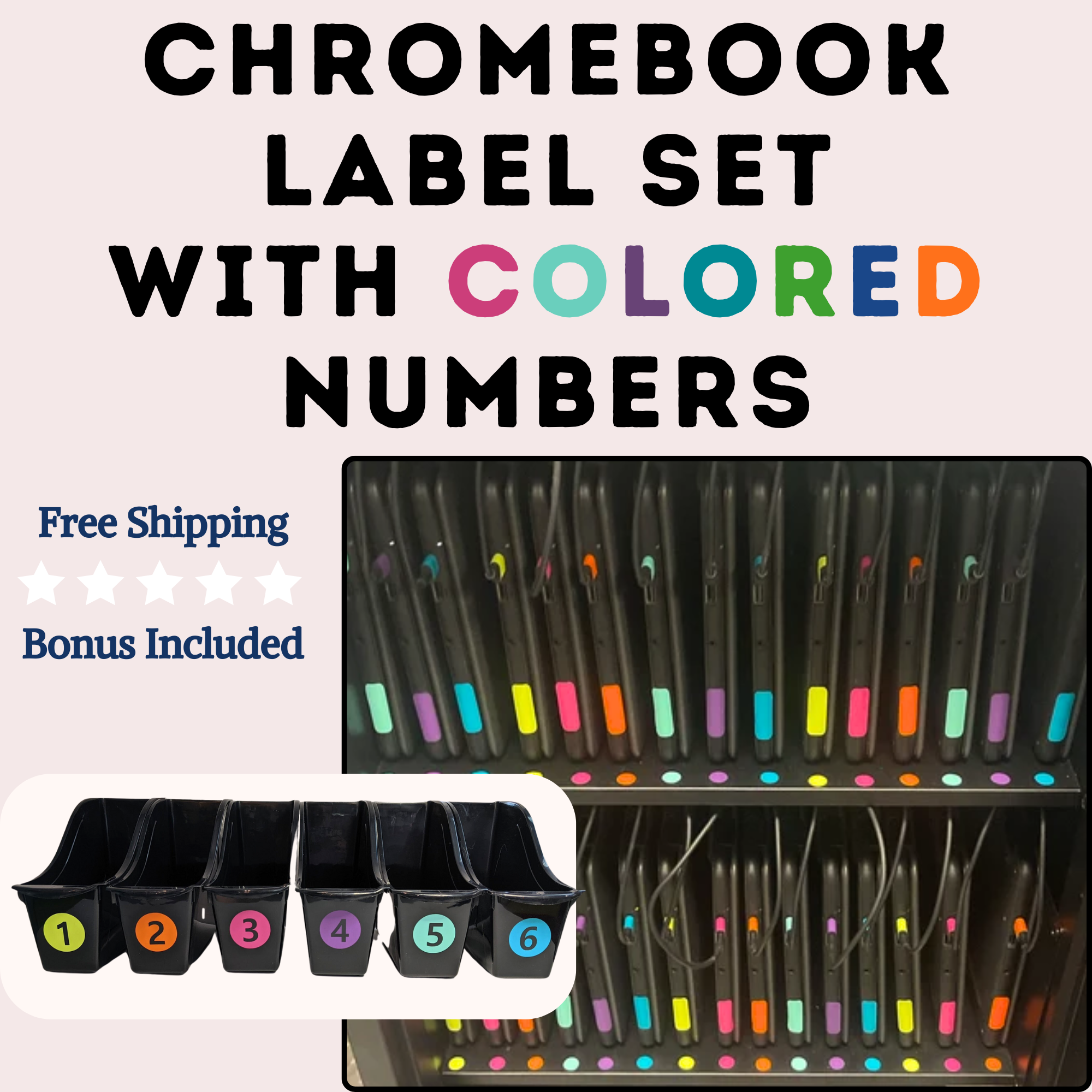 Classroom numbers and Chromebook Labels for classroom organization mus ...